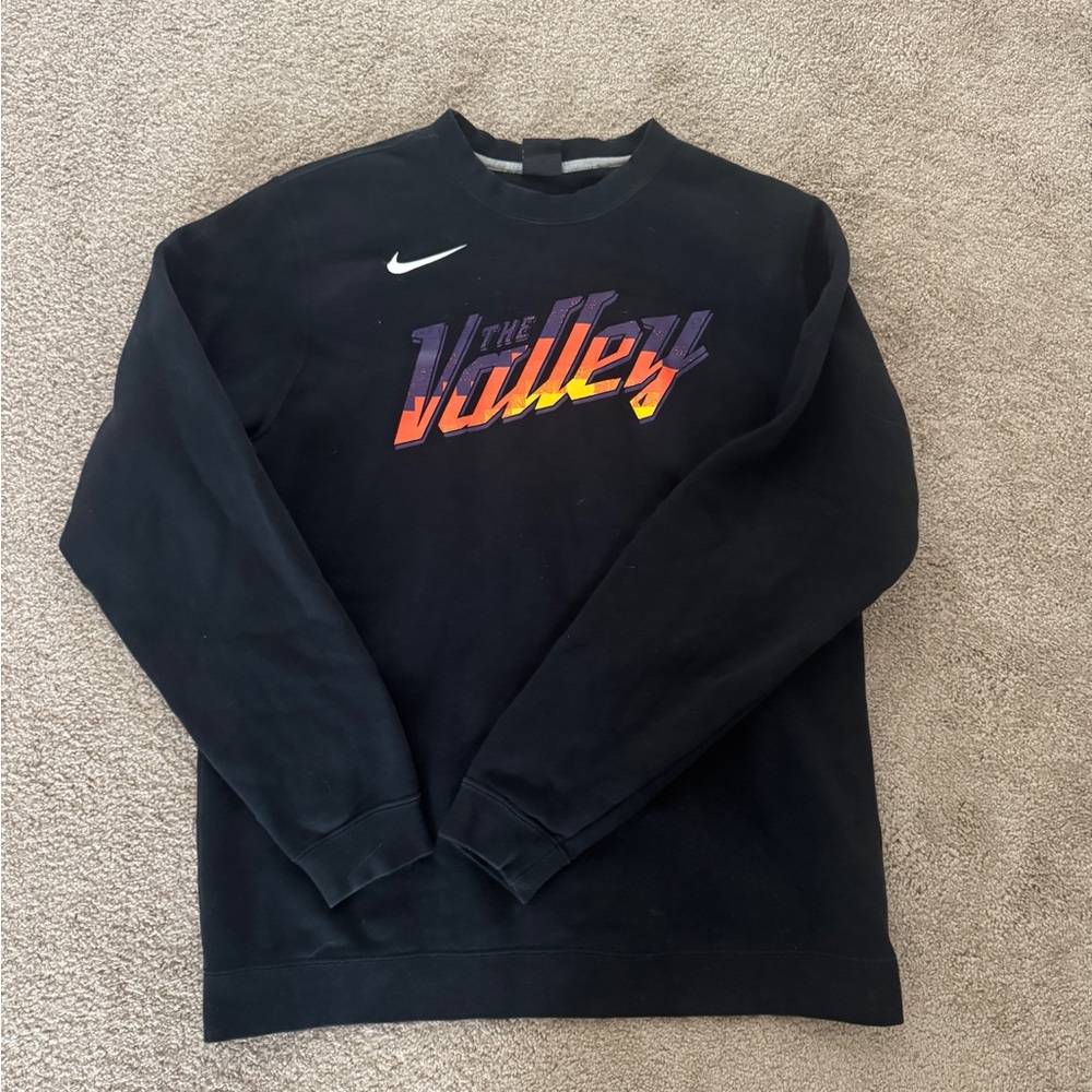 Phoenix Suns - Nike Black and Multicolor 'The Valley' Men's Crewneck Sweater